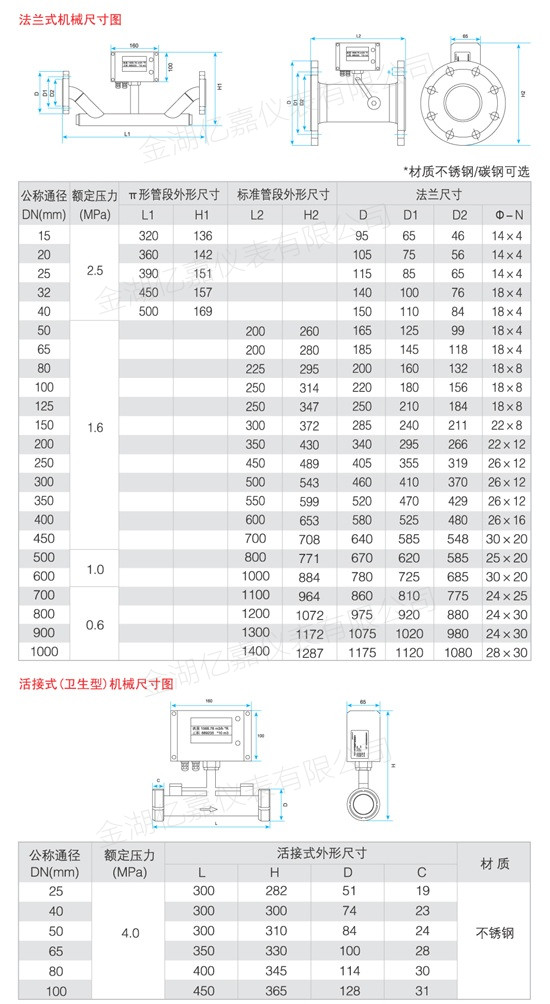 超聲波流量計(jì)尺寸圖 超聲波流量計(jì)尺寸圖